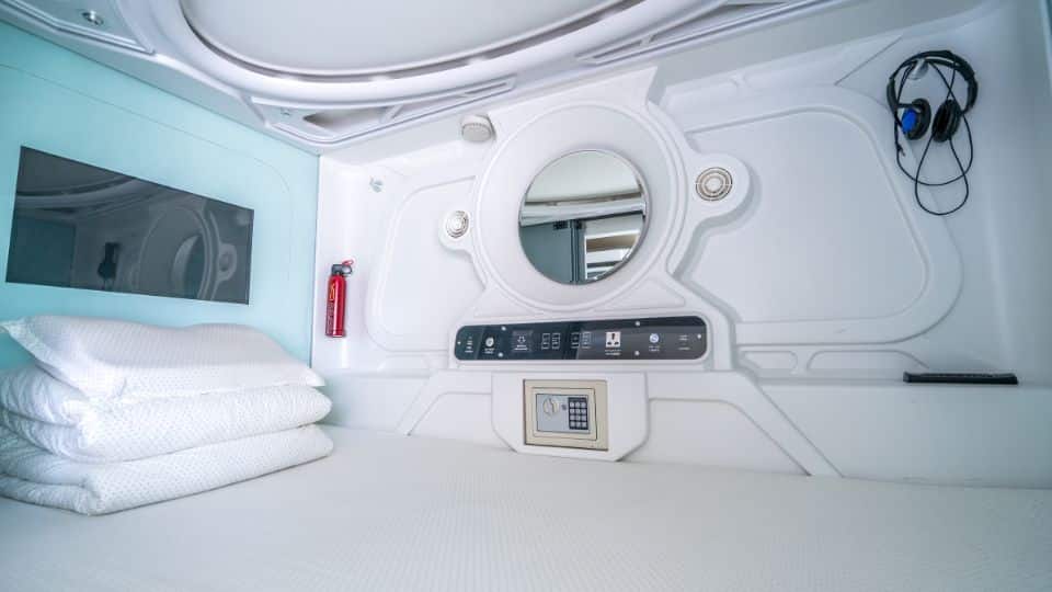 What is a capsule hotel?