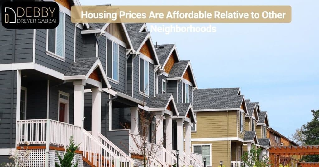 Housing Prices Are Affordable Relative to Other Neighborhoods